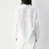 Custom Women's White Relaxed Pocket Shirt | OEM Shirt Manufacturer