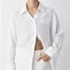 Custom Women's White Relaxed Pocket Shirt | OEM Shirt Manufacturer