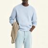 Custom Unisex Light Blue Crew Neck Sweatshirt | OEM Sweatshirt Supplier