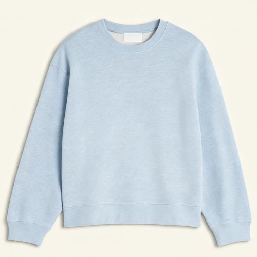 Custom Unisex Light Blue Crew Neck Sweatshirt | OEM Sweatshirt Supplier