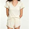 Custom Women's V-Neck Pajama Short Set | Private Label Sleepwear Supplier