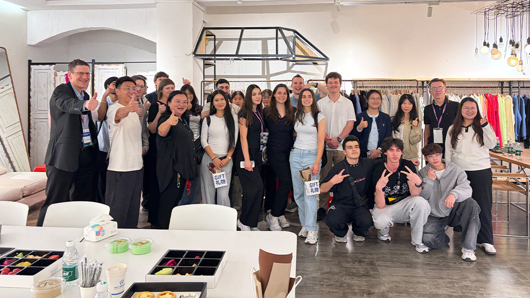 La Trobe Business School students and MinCharm team during the Dongguan factory visit
