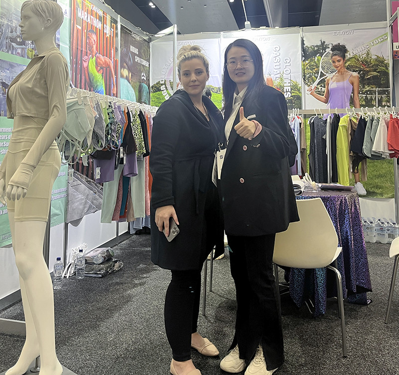 Our team meeting a visitor at Global Sourcing Expo Australia 2023 in Melbourne
