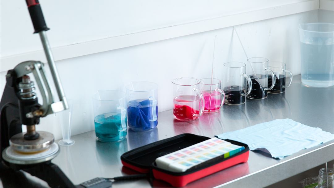 Material testing tools used to assess fabric during apparel development