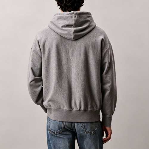 Custom French Terry Oversized Zip Hoodie | Embroidered Logo Hoodie OEM