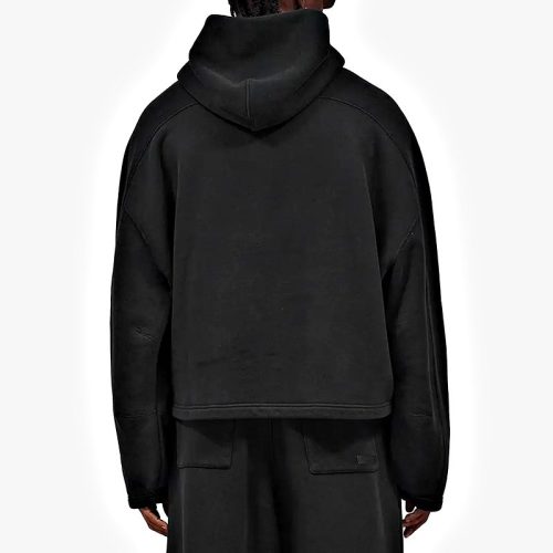 Heavyweight Black Drop-Shoulder Hoodie | Streetwear Collection Development