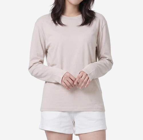 Polyester Long Sleeve Crew Neck T-Shirt | Private Label T-Shirt Manufacturer