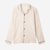 Polyester Contrast-Piping Long Sleeve Pajama Top Manufacturer