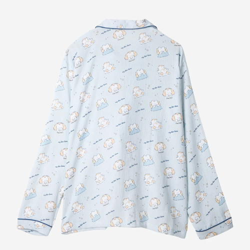 Women's Printed Long Sleeve Pajama Top | Private Label Pajama Manufacturer