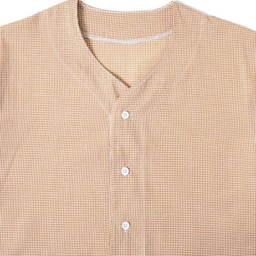 Women's Gingham Short Sleeve Pajama Top | Private Label Pajama Manufacturer