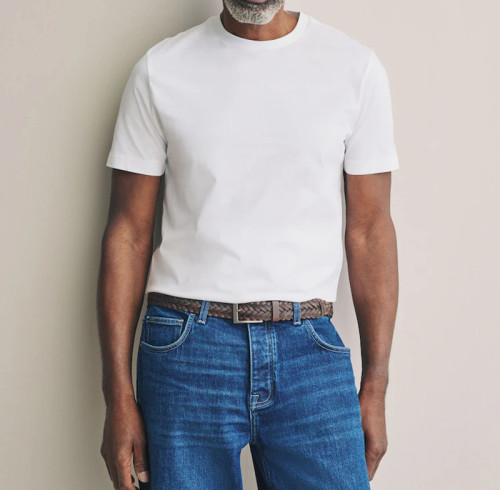 White Slim Fit Polyester Crew Neck T-Shirt Manufacturer