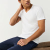 White Slim Fit Polyester V-Neck T-Shirt Manufacturer