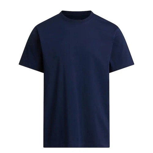 Navy Blue Plain Polyester Crew Neck T-Shirt Manufacturer