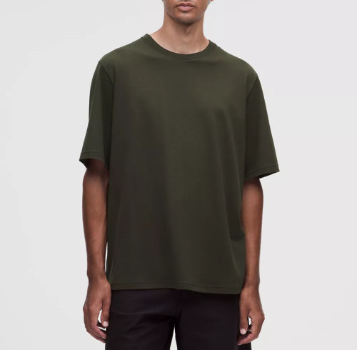 Dark Olive Relaxed Fit Polyester Crew Neck T-Shirt Manufacturer