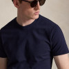 Navy Slim Fit Polyester Knit Crew Neck T-Shirt Manufacturer