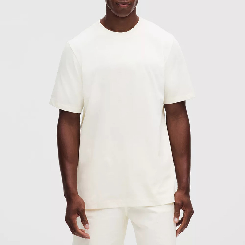 Men's heavyweight classic crew neck T-shirt front view