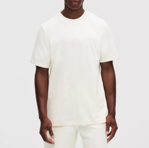 Custom Men's Heavyweight Classic Crew Neck T-Shirt | Short Sleeve Polyester Tee for Streetwear & Casual Wear | OEM Manufacturer