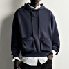 Custom Men's Brushed Inside Relaxed Fit Hoodie | Polyester Chest Pocket Sweatshirt for Streetwear & Loungewear | OEM Manufacturer