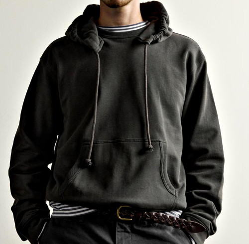 Charcoal Pullover Hoodie Manufacturer | Ribbed Crew Neck Detail