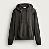 Charcoal Pullover Hoodie Manufacturer | Ribbed Crew Neck Detail