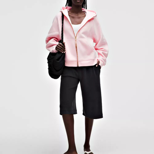 Custom Men's Wide-Cut Full-Zip Hooded Jacket | Polyester Oversized Zip-Up Outerwear with Kangaroo Pocket | Streetwear & Casual Wear OEM Manufacturer