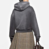 Charcoal Spray-Effect Zip Hoodie Manufacturer | Waist-Length