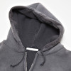 Charcoal Spray-Effect Zip Hoodie Manufacturer | Waist-Length