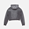 Charcoal Spray-Effect Zip Hoodie Manufacturer | Waist-Length