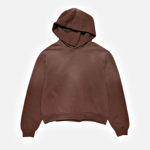 Custom Unisex Casual Pullover Hoodie | Polyester Vintage-Rib Streetwear Sweatshirt with Back Logo | Loungewear & Casual Wear OEM Manufacturer