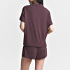 Burgundy Short-Sleeve Pajama Set | Wholesale Sleepwear Supplier