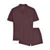 Burgundy Short-Sleeve Pajama Set | Wholesale Sleepwear Supplier