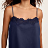 Custom Women's Navy Floral Camisole & Shorts Set | Sheer Chiffon Sleepwear with Adjustable Straps & Side Pockets | OEM Manufacturer