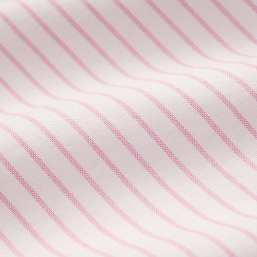 Custom Men's Classic Striped Oxford Shirt | Polyester Short-Sleeve Relaxed Fit with Back Pleat & Chest Pocket | OEM Manufacturer