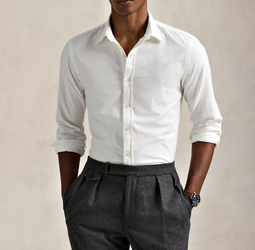 Garment-Dyed Slim Fit Oxford Shirt | Wholesale Supplier