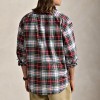 Custom Men's Plaid Oversized Shirt | Polyester Long-Sleeve Button-Down Collar Casual Shirt for Streetwear & Casual Wear | OEM Manufacturer