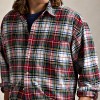 Custom Men's Plaid Oversized Shirt | Polyester Long-Sleeve Button-Down Collar Casual Shirt for Streetwear & Casual Wear | OEM Manufacturer