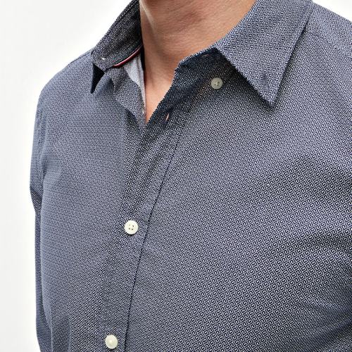 Slim Fit Micro-Print Button-Down Shirt | Bulk Shirt Supplier