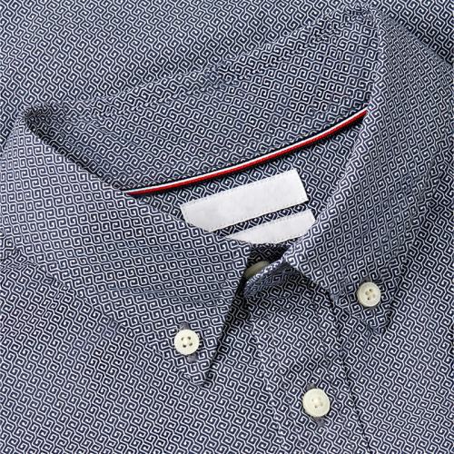 Slim Fit Micro-Print Button-Down Shirt | Bulk Shirt Supplier