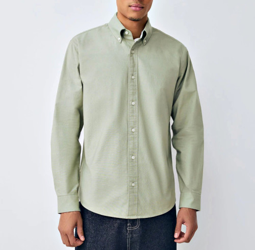 Regular Fit Long Sleeve Shirt | Solid Woven Casual Shirt OEM Manufacturer