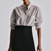 Women's Checkered Long Sleeve Shirt | Polyester Casual Shirt with Chest Pocket & Curved Hem | OEM Manufacturer