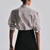 Women's Checkered Long Sleeve Shirt | Polyester Casual Shirt with Chest Pocket & Curved Hem | OEM Manufacturer