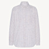 Women's Checkered Long Sleeve Shirt | Polyester Casual Shirt with Chest Pocket & Curved Hem | OEM Manufacturer
