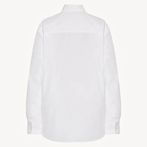 Women's White Button-Front Pocket Shirt | Bulk Shirt Supplier