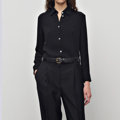 Women's Fitted Long Sleeve Shirt | Polyester Casual Button-Down Shirt | OEM Manufacturer