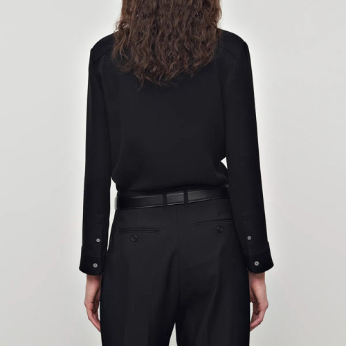 Women's Fitted Long Sleeve Shirt | Polyester Casual Button-Down Shirt | OEM Manufacturer
