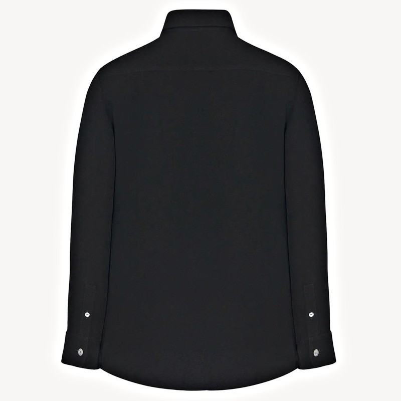Close-up of fitted shirt waist shaping and cuff