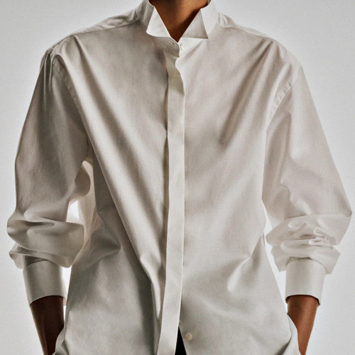 Crosshatch Long Sleeve Concealed-Placket Shirt | Wholesale Shirt Supplier