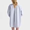 Women's Fine Stripe Half-Zip Pocket Shirt for Wholesale Orders