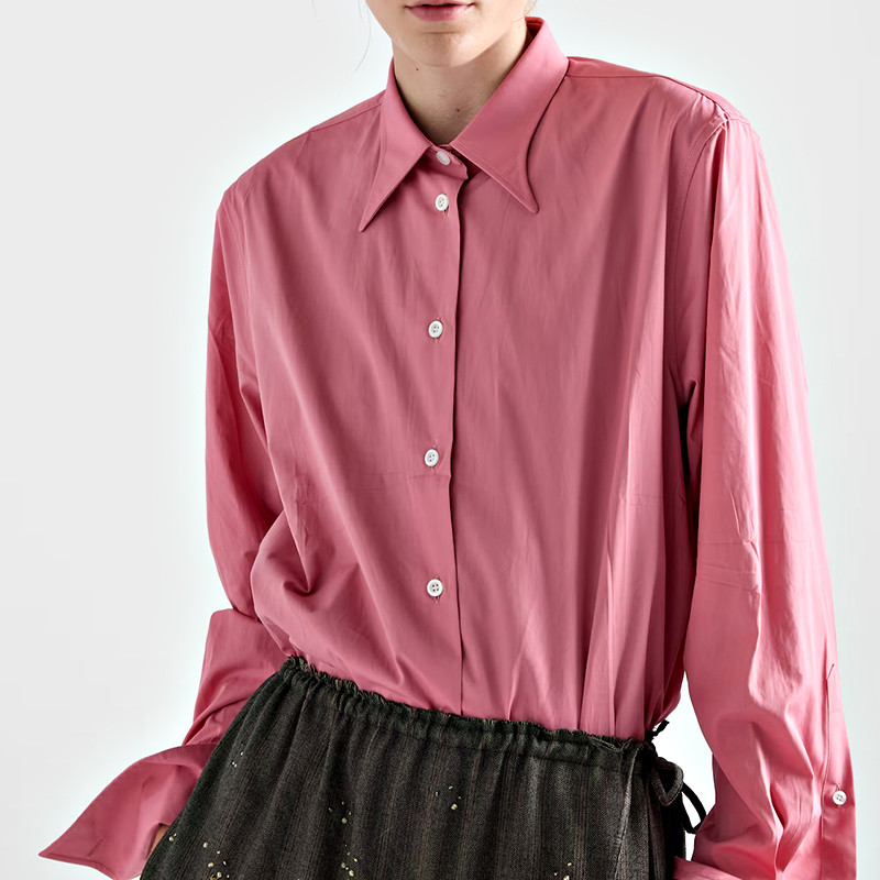 Women's classic long sleeve shirt front view
