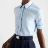 Women's Contrast-Piping Short Sleeve Button Shirt Supplier